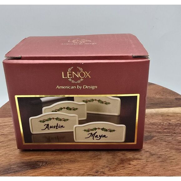 Lenox Holiday Place Card Holders Brand New Nice 4 NOB - Picture 1 of 8